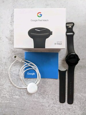 Google Pixel Watch 41mm Matte Black with Obsidian Band (WiFi)  Fitbit GA03119-US