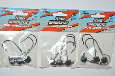 みん✳︎ 3 packs z-man zman mag shroomz ned rig green pumpkin 3/8oz