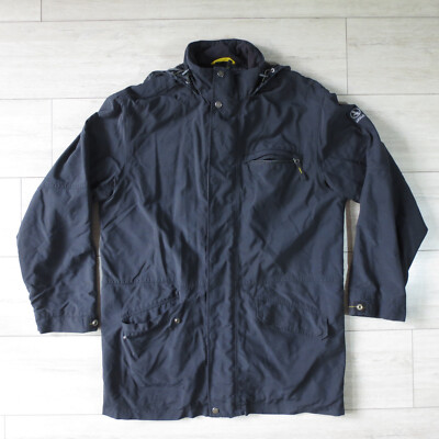 Parka Kapuze Wasserdicht Drei Taschen Adler Herren XL Schwarz Polyester