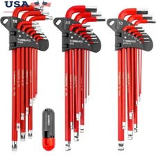 Hex Key Set Magnetic Ball End S2 Steel With T-Handle Hex Key Allen Wrench Set