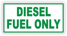 Diesel Only Vinyl Decal Sticker Label Fuel Door Label Turbo Weatherproof Usa