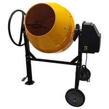 8.48 Cu.Ft Powered Cement Mixer Concrete Mortar Machine w/2 Steel Blade 1KW 110V