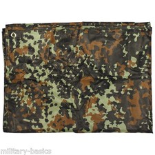 Mehrzweckplane flecktarn BW Tarp Basha Sonnensegel Regenschutz 300 x 300 cm 