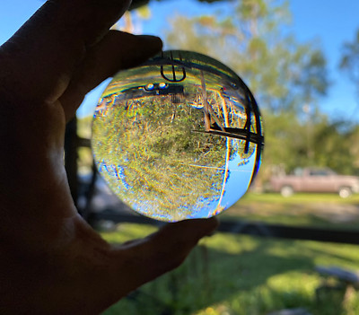 OPTICAL GLASS 3.5'' diameter Clean solid true optical clarity
