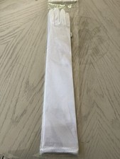 Stretchy Long White Gloves Party Satin, Adult Size Elbow Length Wedding US 20  