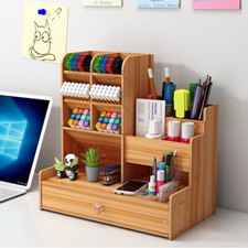 Desktop Office Pen Pot Pencil Holder Desk Organiser Stationary Storage Rack
