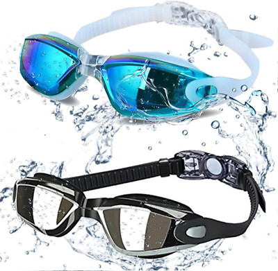 2PCS Gafas de Natación Profesionales, Antivaho, Antifugas y Protección UV