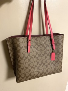 coach mollie tote in signature canvas