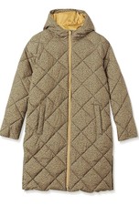 (g1) Winter Jacket Women's Diamond Quilted Knee Length Puffer Coat Size M