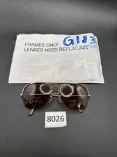 Logo Paris 025 EYEGLASSES FRAMES 57-14-140 Gold Half Rimless Aviator G183