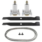 for Husqvarna YTA18542 YTA19K42 YTH2042 42" Deck Spindle Blade Belt Rebuild Kit