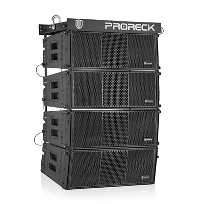 RK RECK Dual 8'' Full Range 16000W P.M.P.O Powered Line Array Speaker set