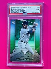 Yordan Alvarez 2020 Panini Chronicles Titanium—Green (RC) #15 PSA 9 Mint (POP 7)