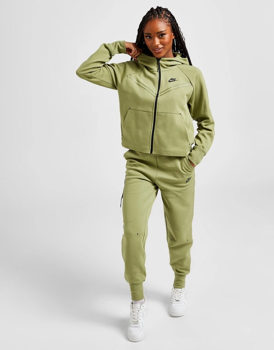 Women’s Nike Tech Fleece Windrunner Tracksuit Sz S Lime Green CW4298 334