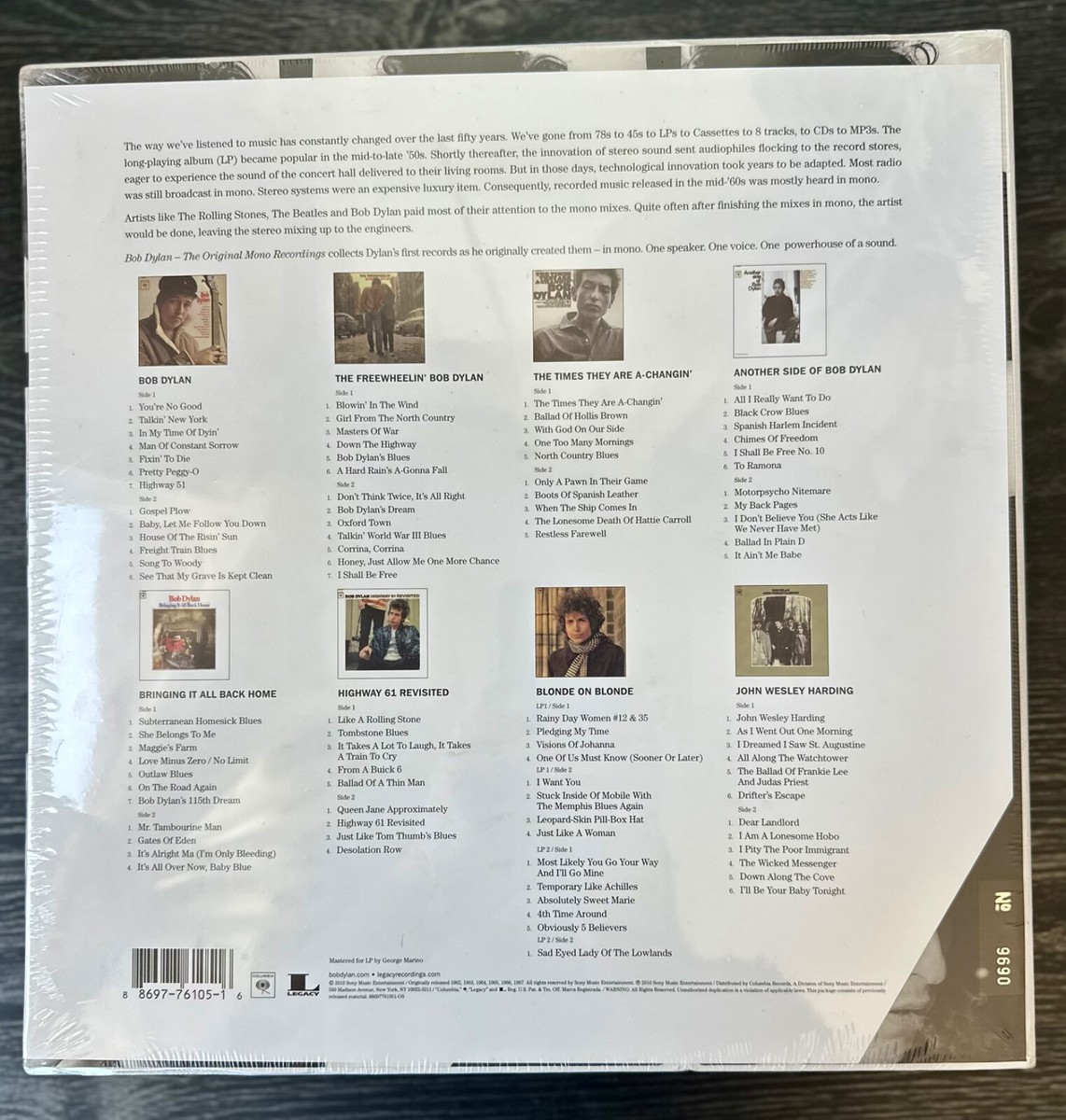 The Original Mono Recordings by Dylan, Bob (Record, 2010) for sale