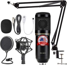 Microfono USB Micr fono de grabaci n con condensador para grabar voz instrument