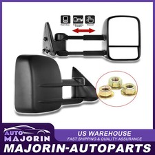 Manual Extending Side View Tow Mirrors Pair For Chevy Silverado Gmc Sierra 99-07