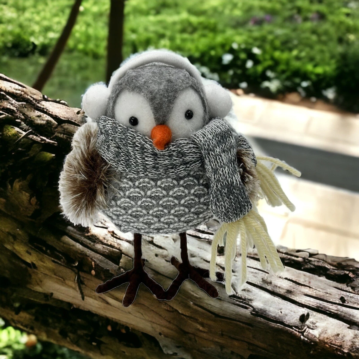 Target Wondershop Spritz Bird Grey Winter Sweater White Ear Muffs