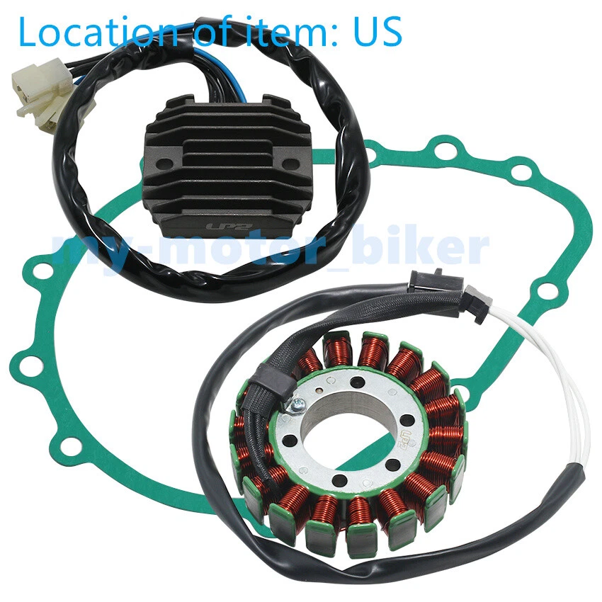 Estator magnético + rectificador de voltaje + junta para Kawasaki ZX636 Ninja ZX-6R 2005-2006 Foto 4 de 4