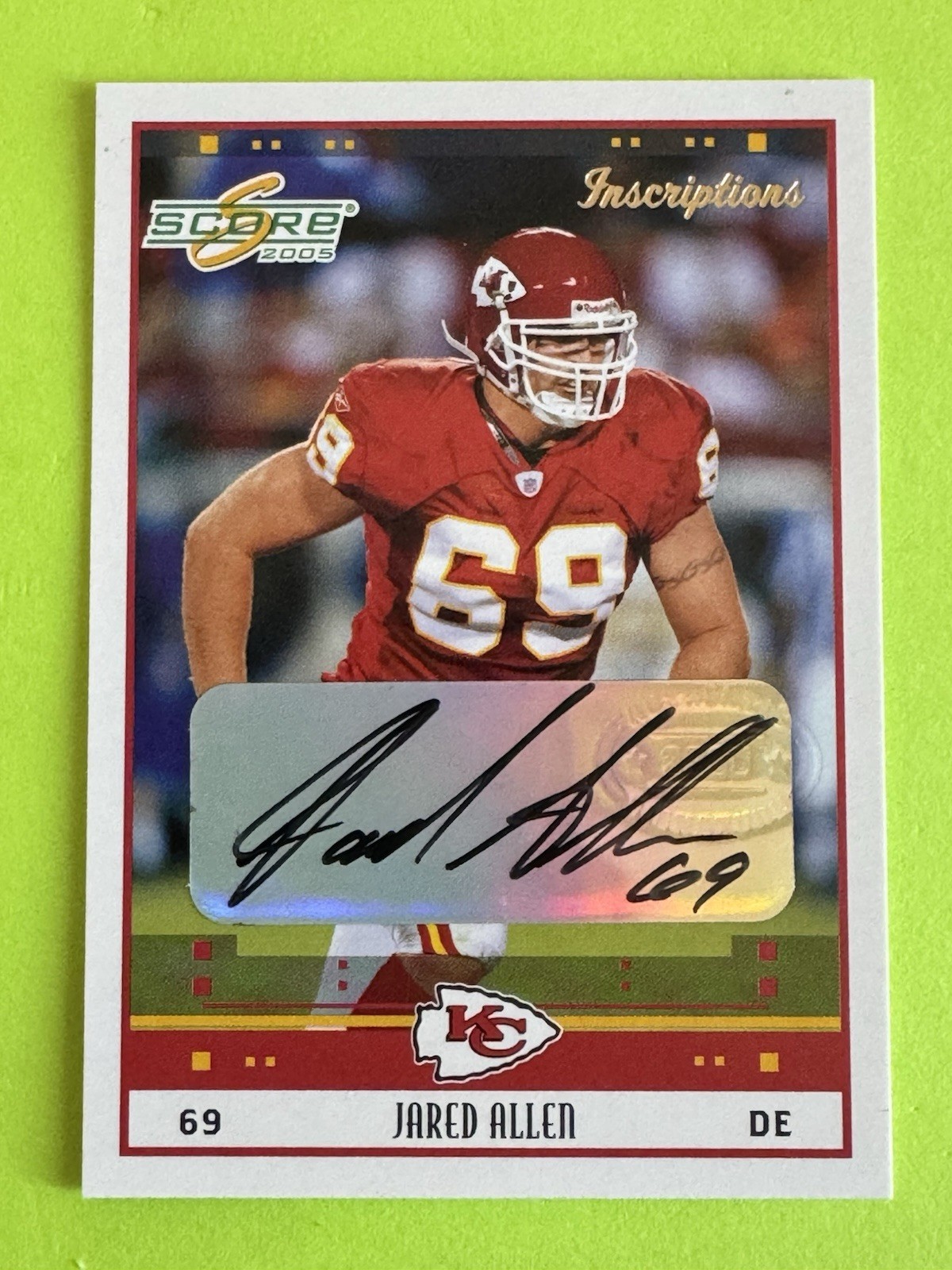 Jared Allen 2005 Score #138 Auto Autograph 