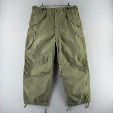 Vintage 50s Military Pants Mens Medium Short Korean War Cargo M-51 Field Baggy