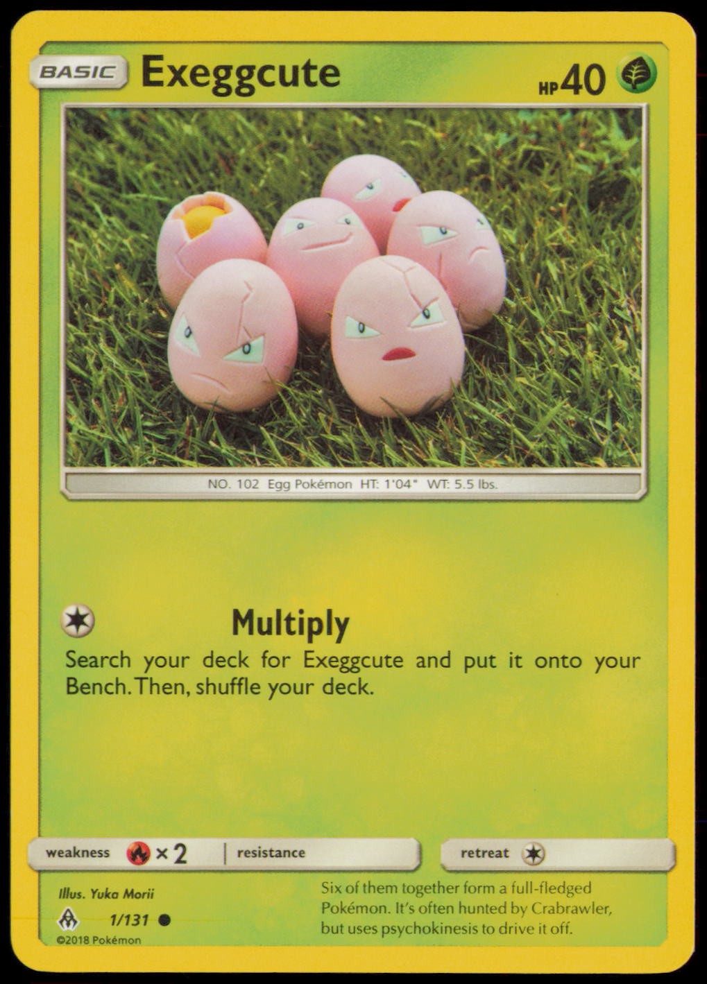 EXEGGCUTE 1/131 C FORBIDDEN LIGHT POKEMON NM