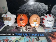 Sonic Wacky Pack Toys Zuru Snackles Lot Of 4 Sundae Sheep, Coney Capybara, Peach