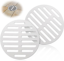 2PCS 6" Stainless Steel Floor Drain Covers Round Anti-Clog Basement Bathroom