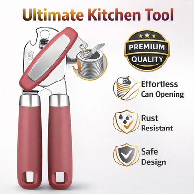 Manual Can Opener 3 In 1 Multifunctional Kitchen Tool Stainless Steel Durable