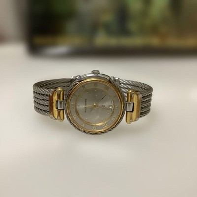 PHILIPPE CHARRIOL Quartz Ladies Watch Silver Gold Stainless Steel Band