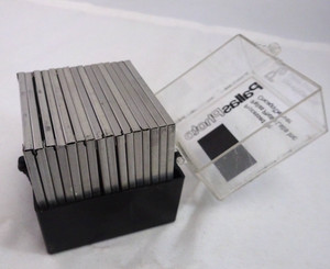 16 VINTAGE STAINLESS 35mm SLIDE TRANSPARENCY HOLDERS 2"x2" CENEI BRAND GERMANY