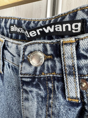 Jeans denim Alexander Wang blu chiaro mamma vita alta taglia 28 - Foto 5 di 16