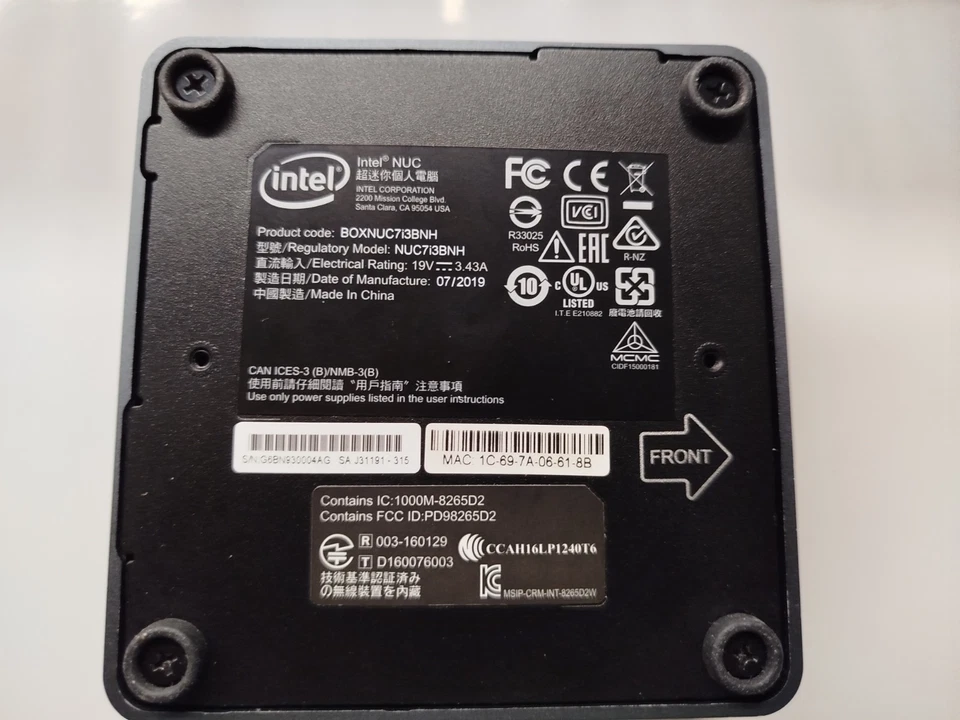 Intel NUC Intel Core i3 4GB RAM 128GB SSD NUC7I3BNH - Immagine 4 di 4