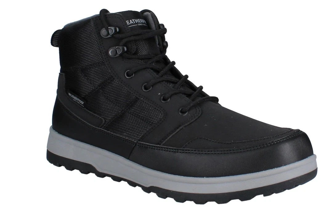 Weatherproof Men's Jenkins Size 10, Lace-Up Sneaker Ankle Boots, Black