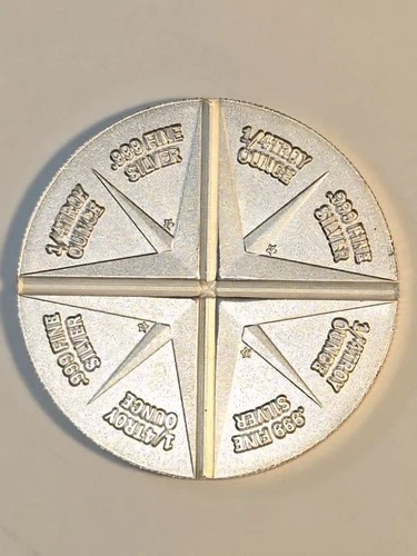1 Oz .999 Fine Silver Breakable 1/4 Troy Ounce. Can Actually Break This Ounce!