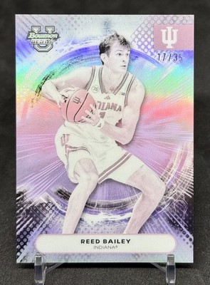 2025-26 Bowman Best U Reed Bailey #35 Pearl Refractor 17/35 Indiana Hoosiers