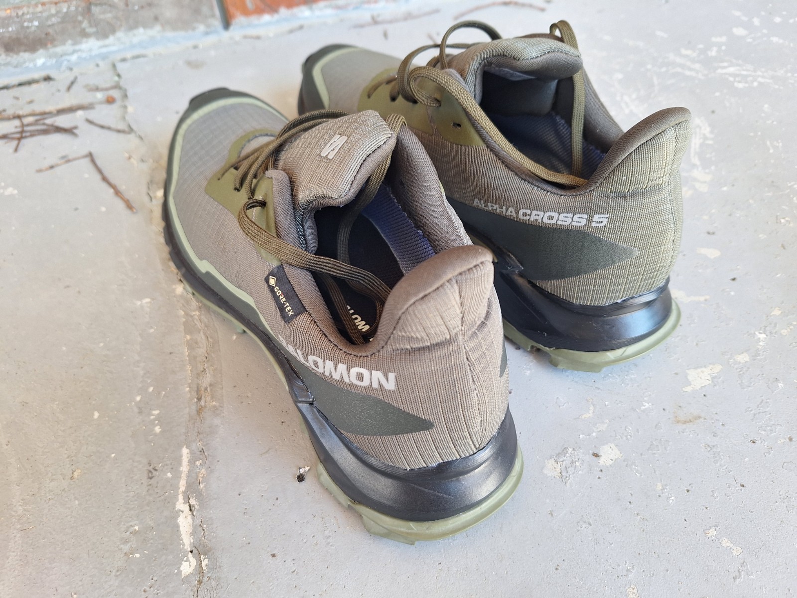 Salomon Alphacross 5 GTX Scarpe da Trail Running Uomo Verde Impermeabili 8D