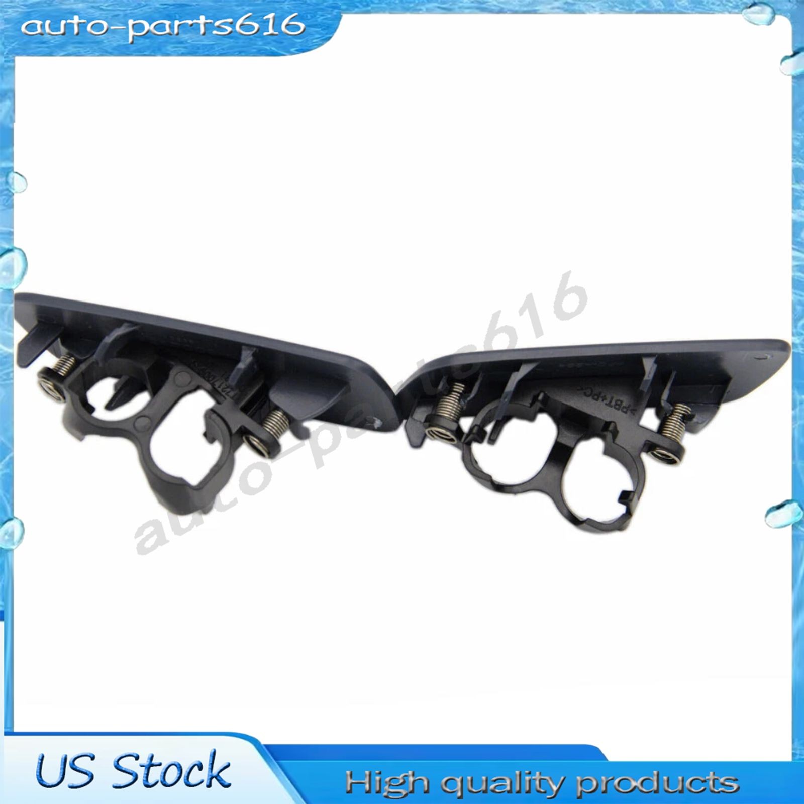 Pair Headlamp Water Spray Jet Cover For 10-18 Rolls-Royce Ghost 61677244959 960