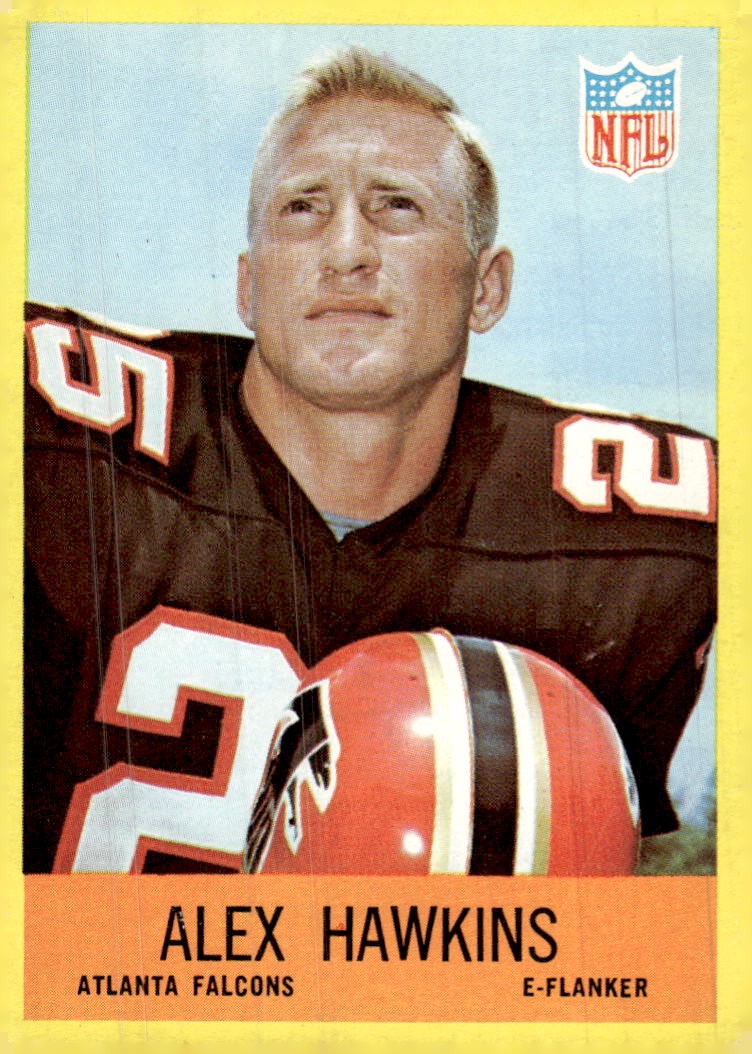 Alex Hawkins #3 Football Cards 1967 Philadelphia trading card — raw and PSA graded price guide
