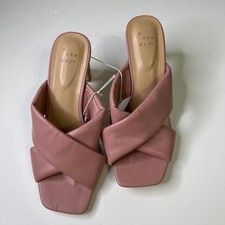 Women's A New Day Pink Double Band Slide Heels, New With Tags, 9