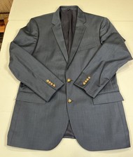 J.CREW Navy Thompson Suit Jacket Wool Blazer Men's 44R 2 Button Double Vent