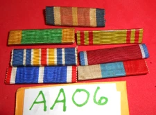 AA06 a mix of seven vintage ribbon bars, some U.S.A. some French others unknown