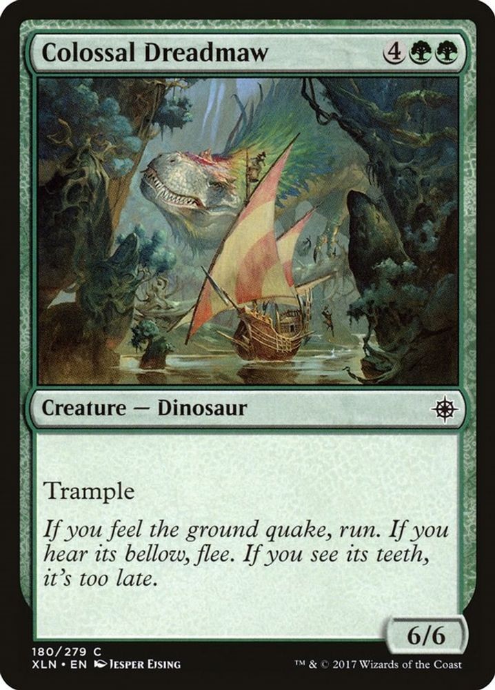 2017 Magic: The Gathering: Ixalan - Colossal Dreadmaw (#180, C, Lightly Played)