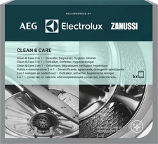 Electrolux Washing Machine & Dishwasher Clean And Care Descaler 3-In-1, 6 Pack