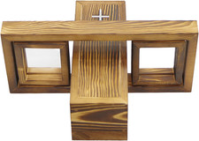 Pet Ash Box,Cross-Shaped Wooden Pet Urn for Dog or Cat Ashes   Coffin-Inspired M