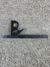 Vintage Craftsman #39558 12" Combination Square W/ Bubble Level. Made in USA.