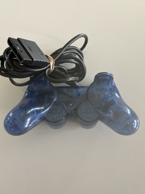 Sony PlayStation 2 PS2 Ocean Blue Clear Controller DualShock OEM SCPH-10010