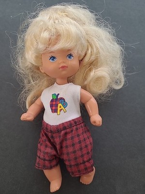 VTG 1976 Mattel Baby Barbie Heart Family Doll Orig. Outfit Lots Of Blonde Hair 