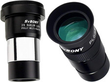 40Mm 1.25 Inches Plossl Telescope Eyepiece 40 Degree, and 2X Barlow