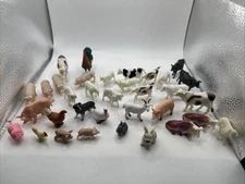 Vintage Lot Of 34 Farm Animals- Plastic Vintage Toys